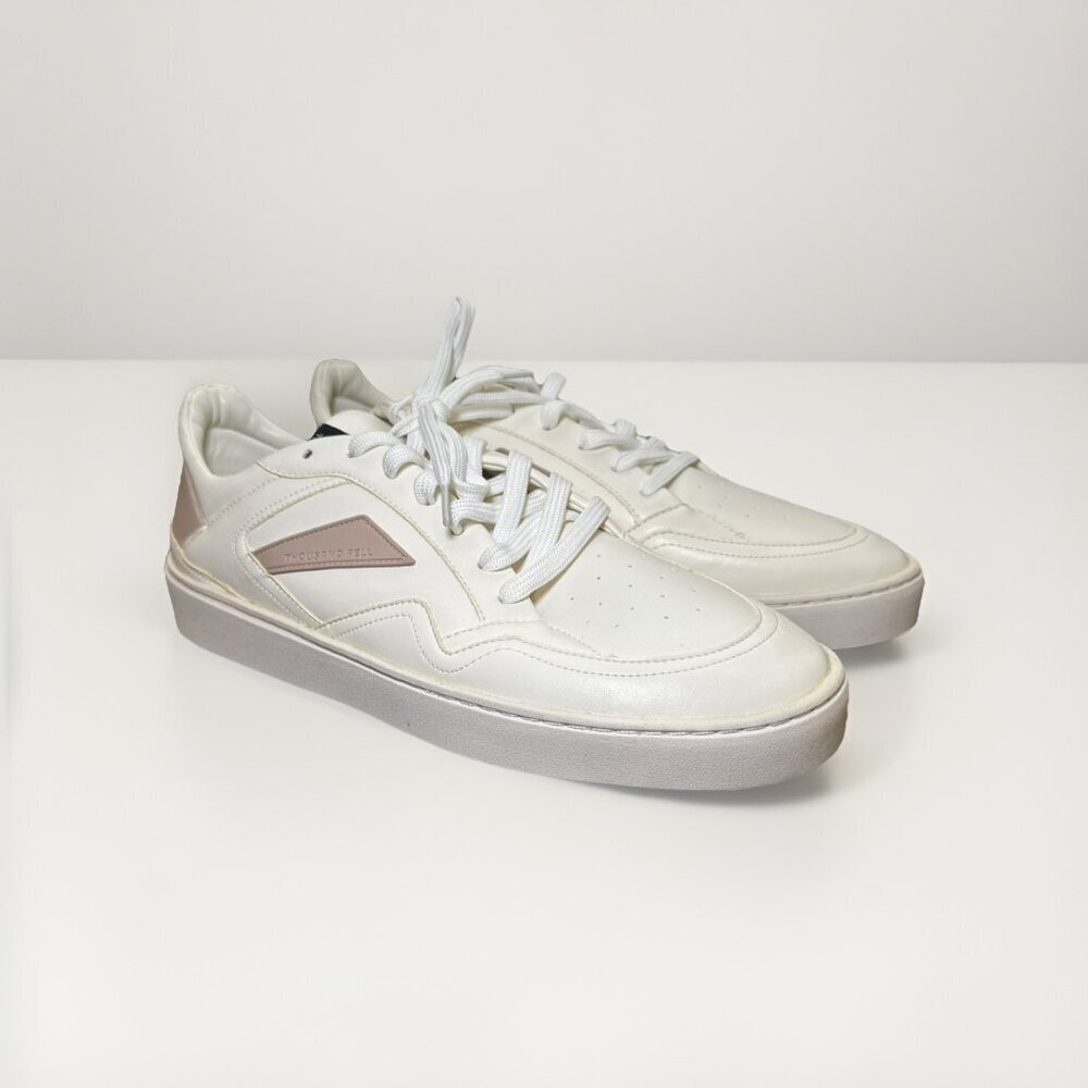 Thousand Fell Men's Court Low Top Sneaker White Size 9 Shoes Tan